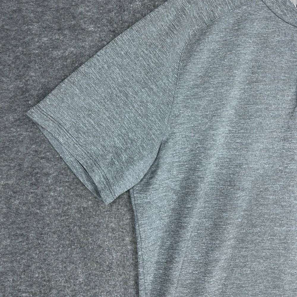 Nike Golf Aeroreact Shirt Mens L Heather Gray Blade Collar Short Sleeve 890046